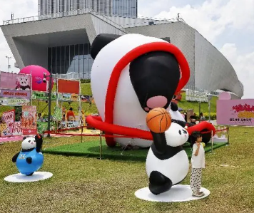 小朋友们暑假到广州白鹅潭打卡全运新景点